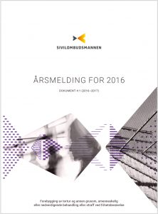 Forsiden av Årsmelding om Sivilombudsmannens forebyggingsarbeid, 2016.