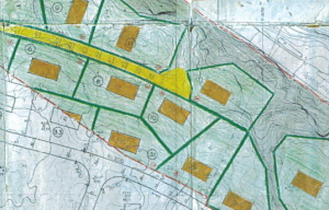 Utsnitt av plankartet for reguleringsplanen for Hannevikdalen.