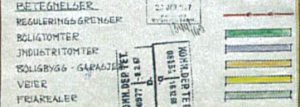 Tegnforklaring til plankartet for reguleringsplanen for Hannevikdalen.