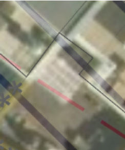 Faksimiler fra Oslo kommunes avgjørelse (2024). Rød strek viser byggegrensen i reguleringsplanen.